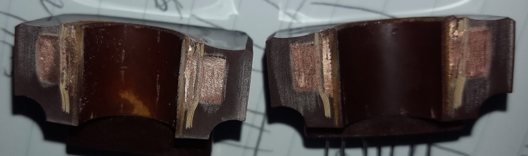 Tektronix EHT cut in half